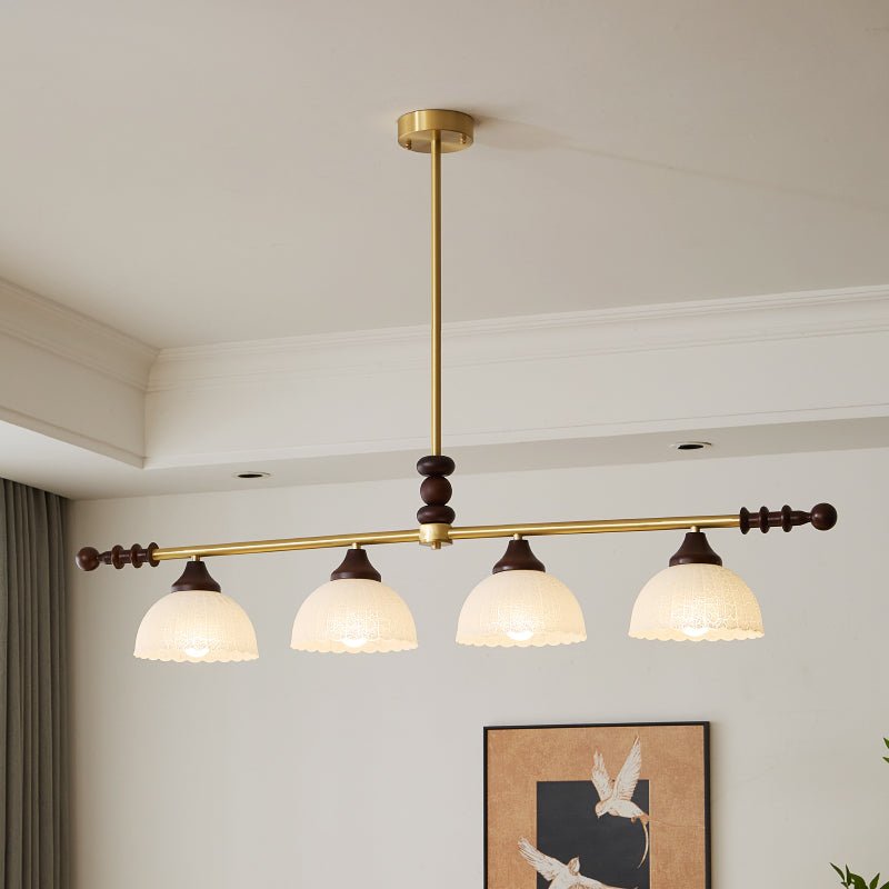 Codoriel lampada a sospensione in legno e vetro con Design Tradizionale