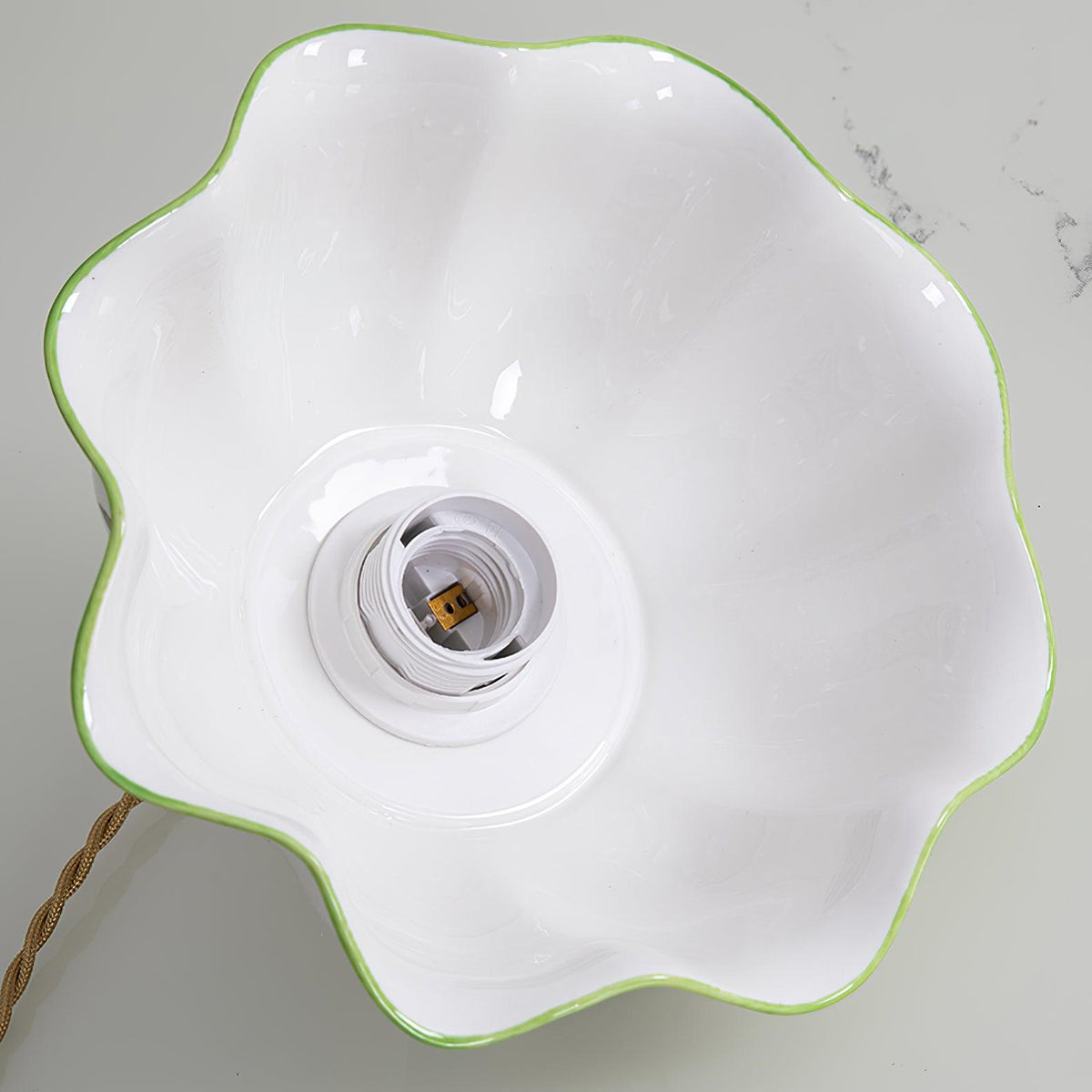 Lumina lampada a sospensione in Ceramica con petali e Farfalle vintage