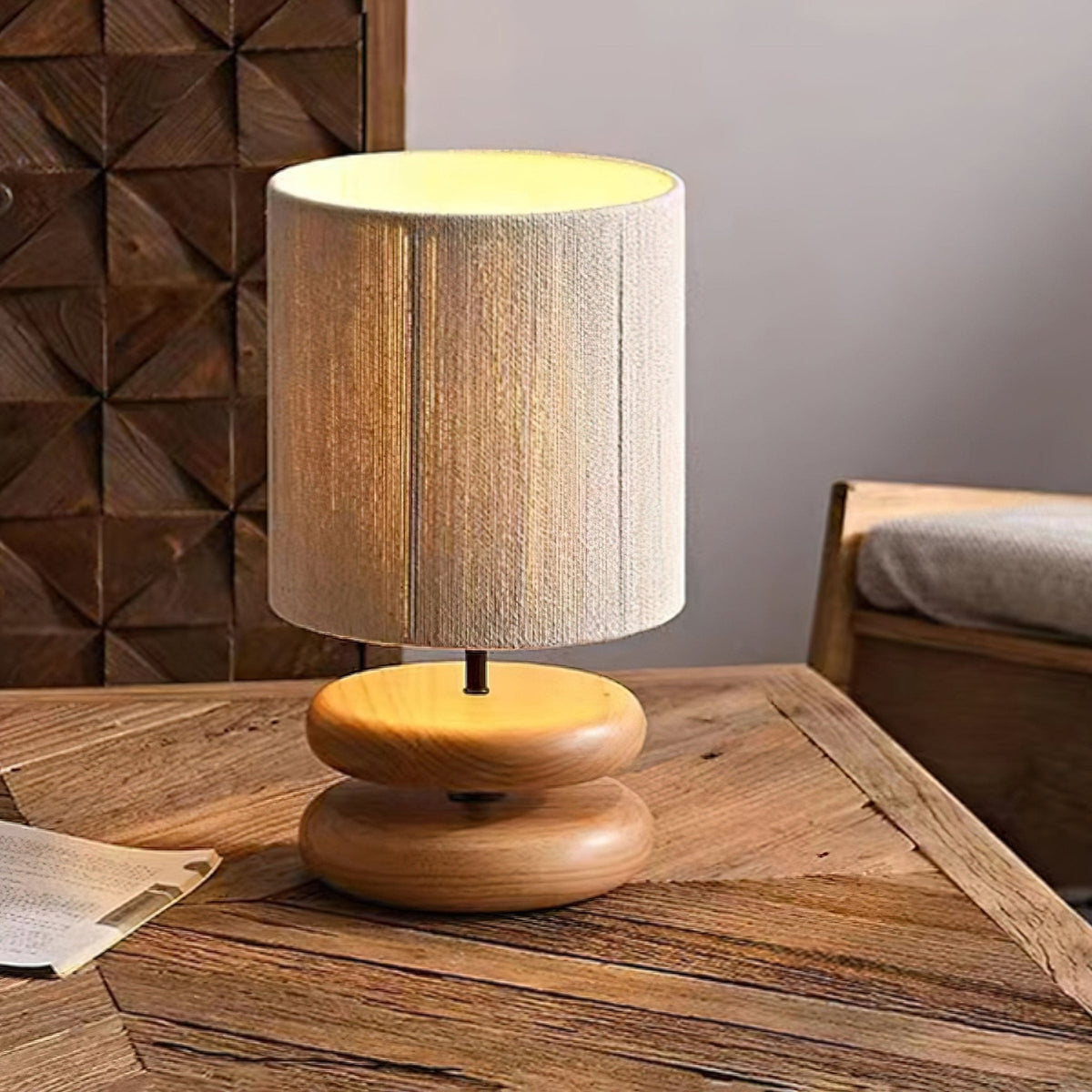 Morgan lampada da tavolo in legno minimalista