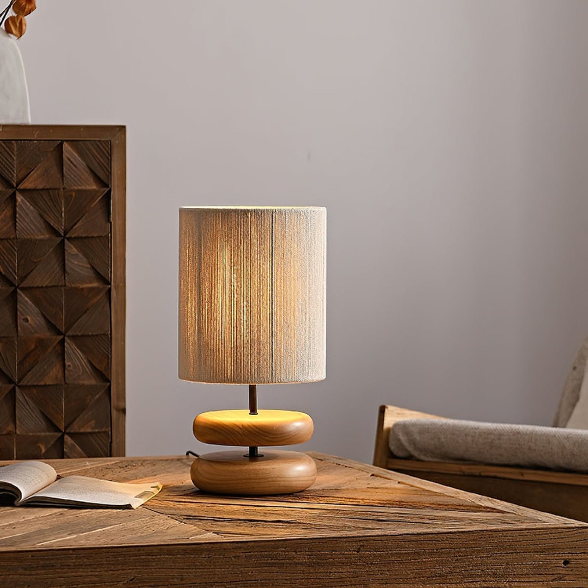 Morgan lampada da tavolo in legno minimalista