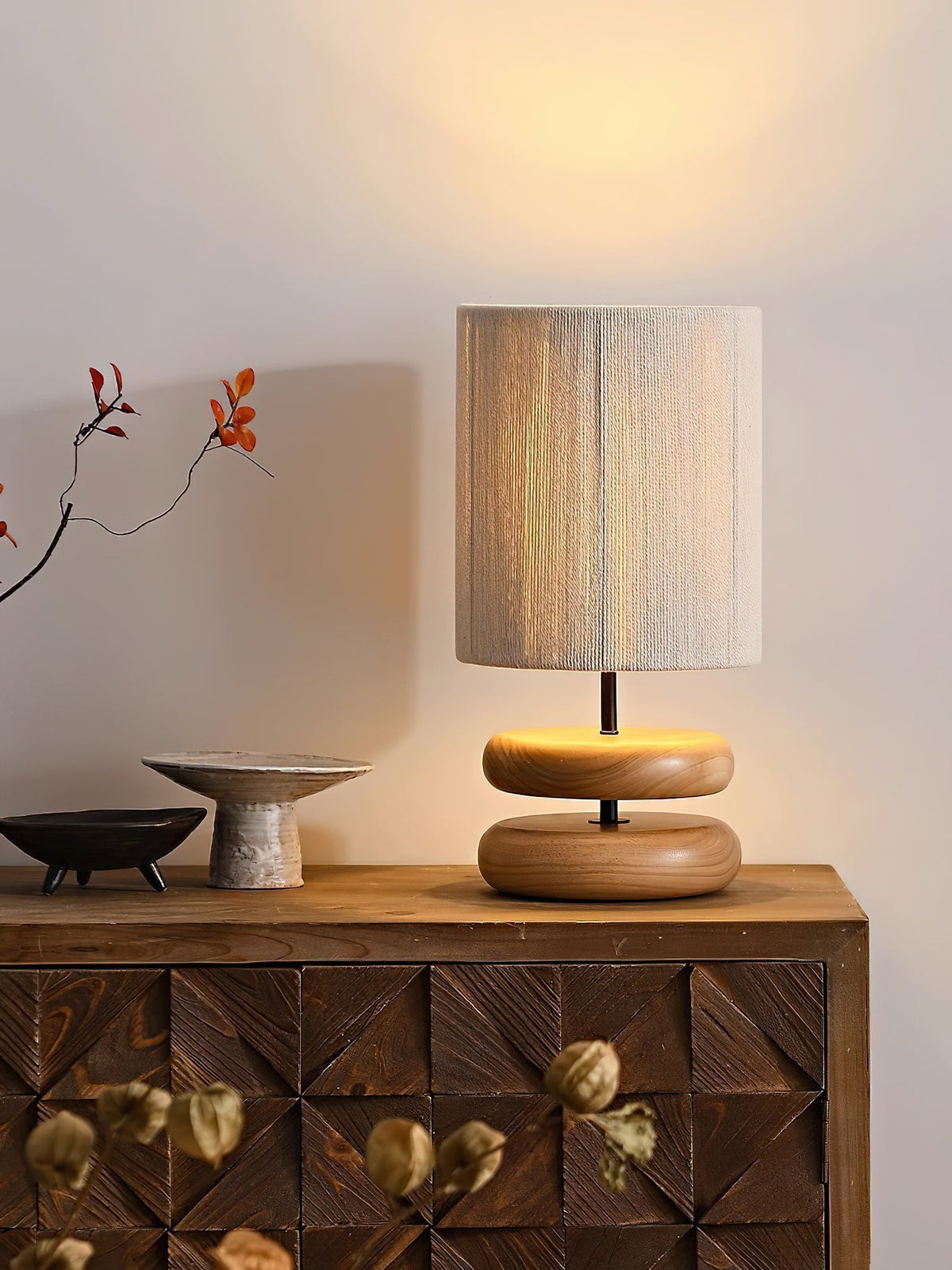 Morgan lampada da tavolo in legno minimalista