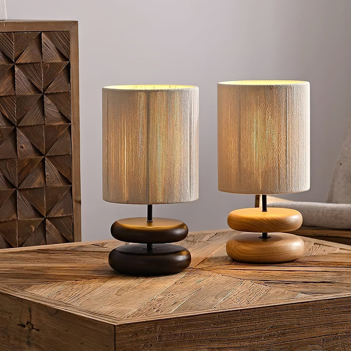 Morgan lampada da tavolo in legno minimalista