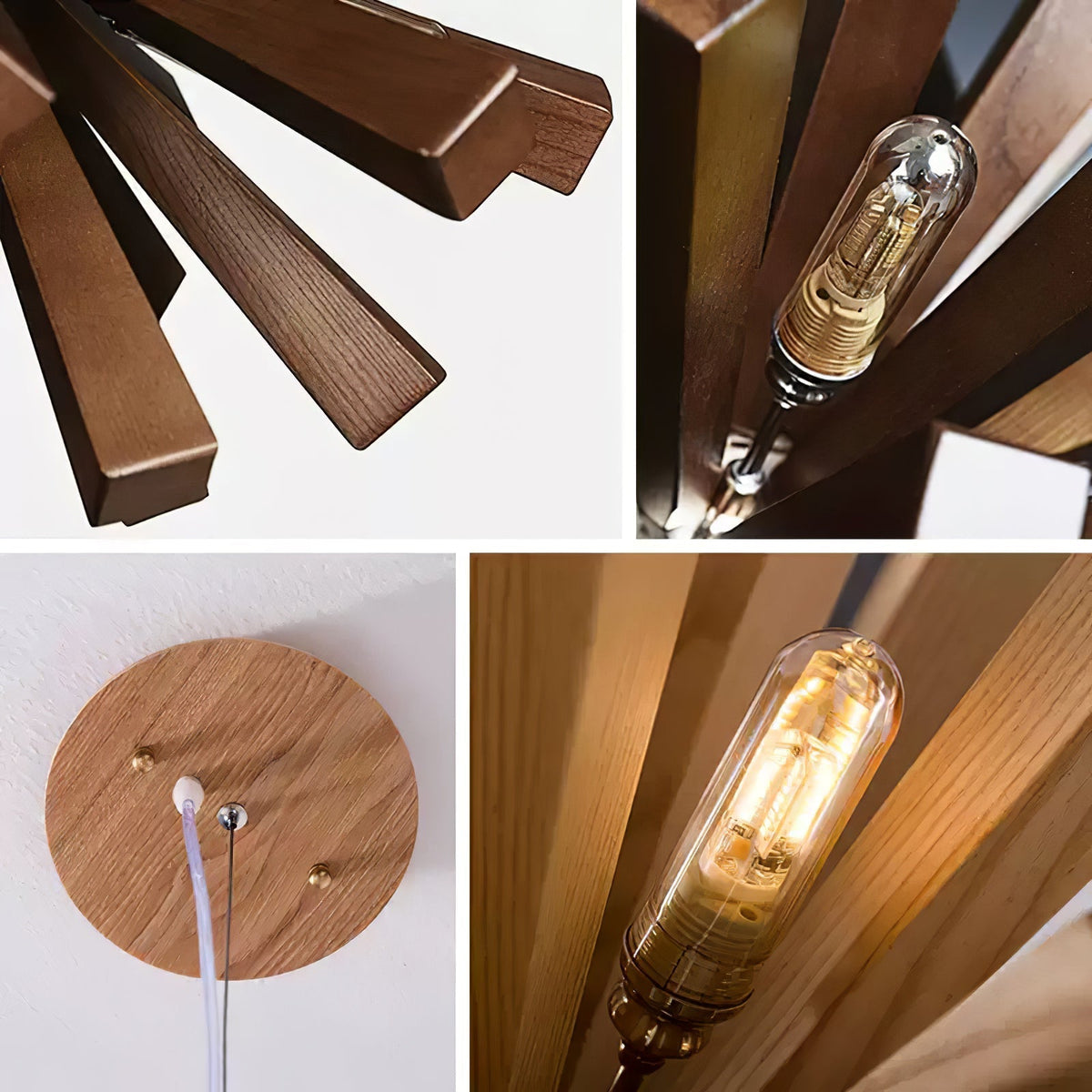 Elvarelle lampadario Premium Nordic Art Burst in legno