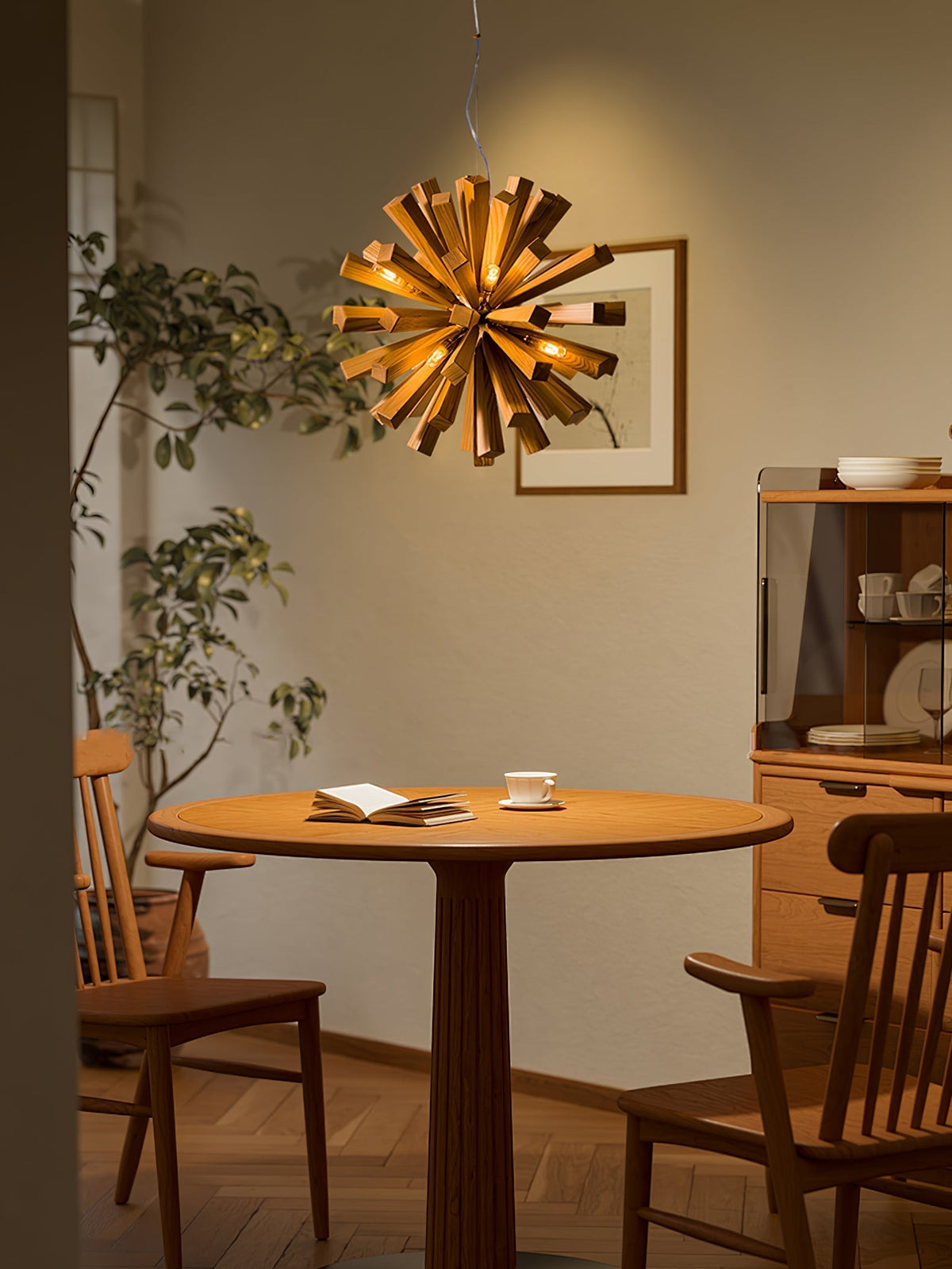 Elvarelle lampadario Premium Nordic Art Burst in legno