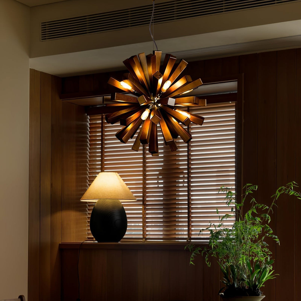 Elvarelle lampadario Premium Nordic Art Burst in legno