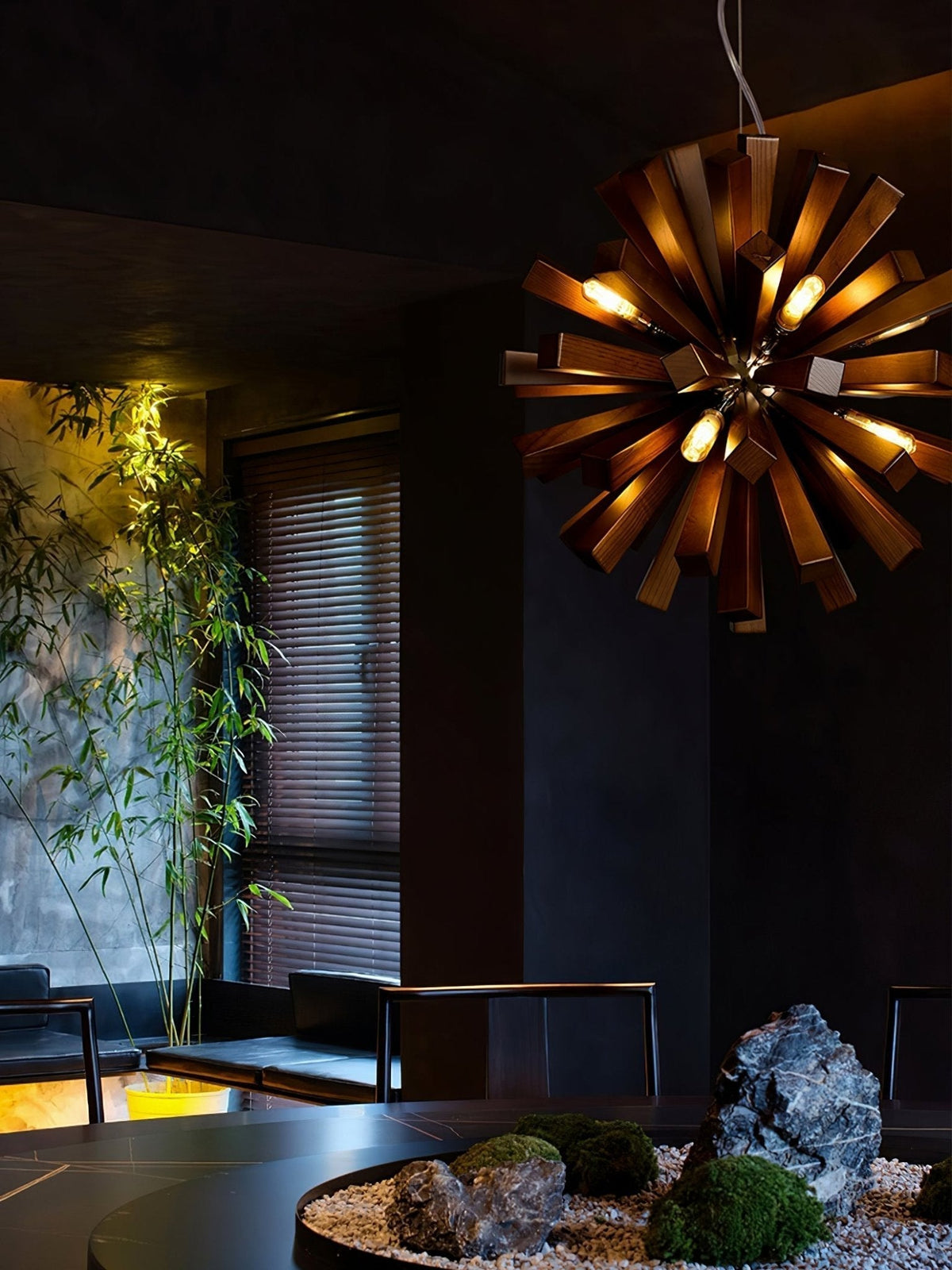 Elvarelle lampadario Premium Nordic Art Burst in legno