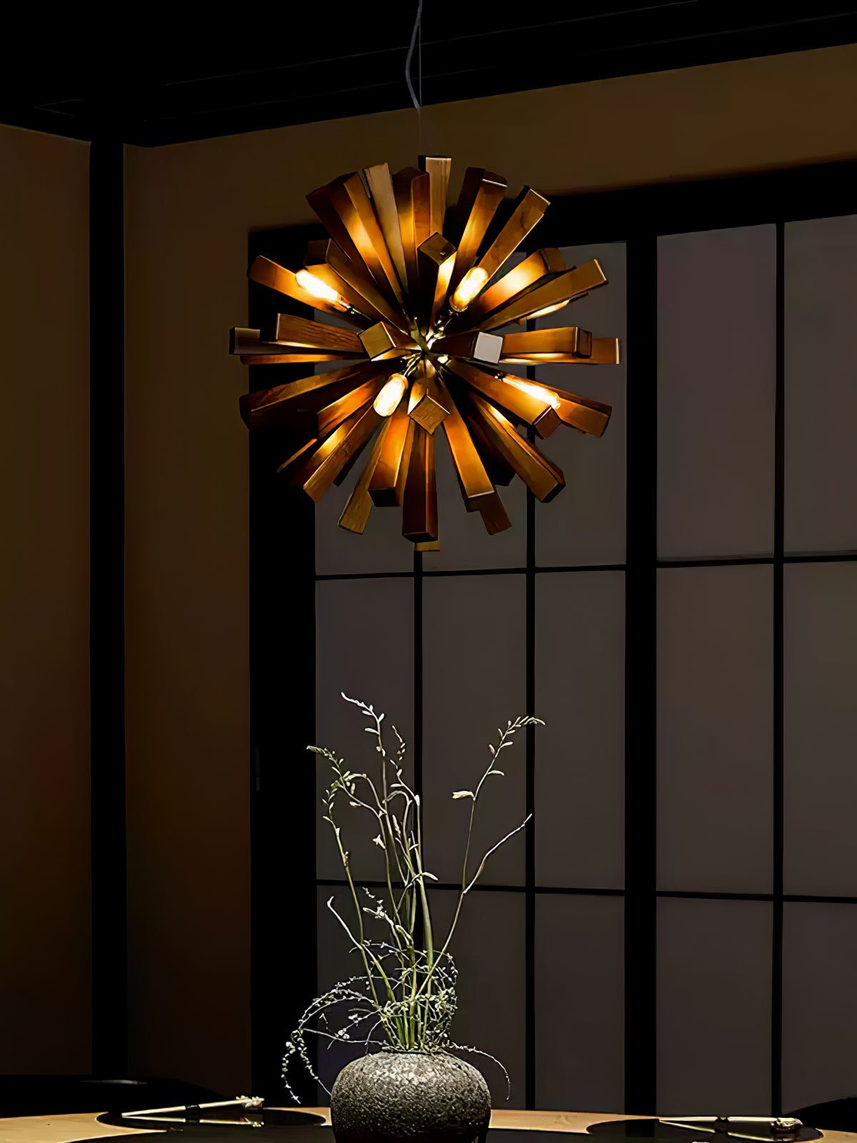 Elvarelle lampadario Premium Nordic Art Burst in legno