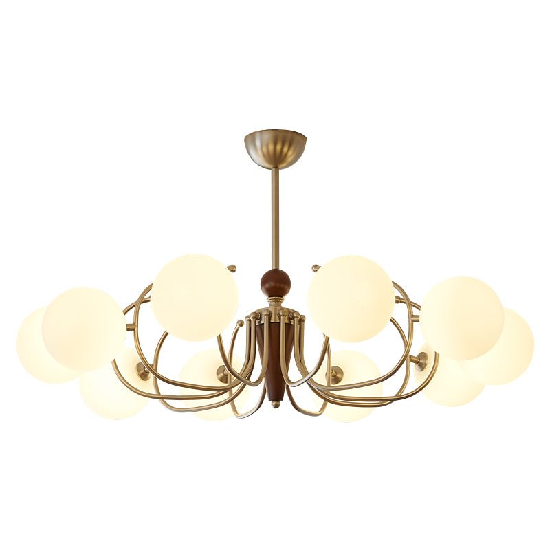 Orvynia Elegance Classic Grove lampadario in legno e vetro