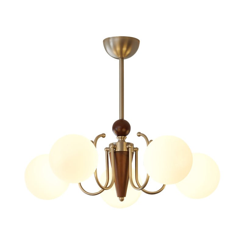 Orvynia Elegance Classic Grove lampadario in legno e vetro