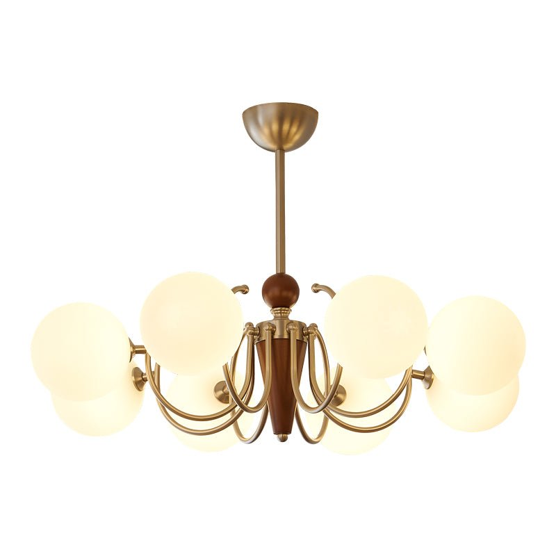 Orvynia Elegance Classic Grove lampadario in legno e vetro