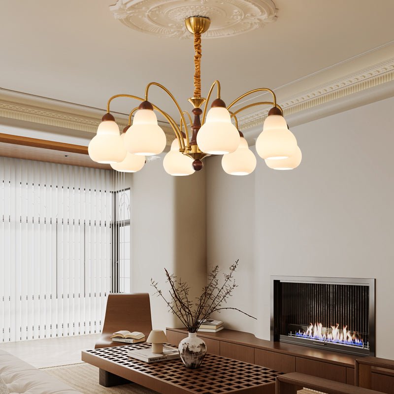 Novelle lampadario Eleganza vintage in legno
