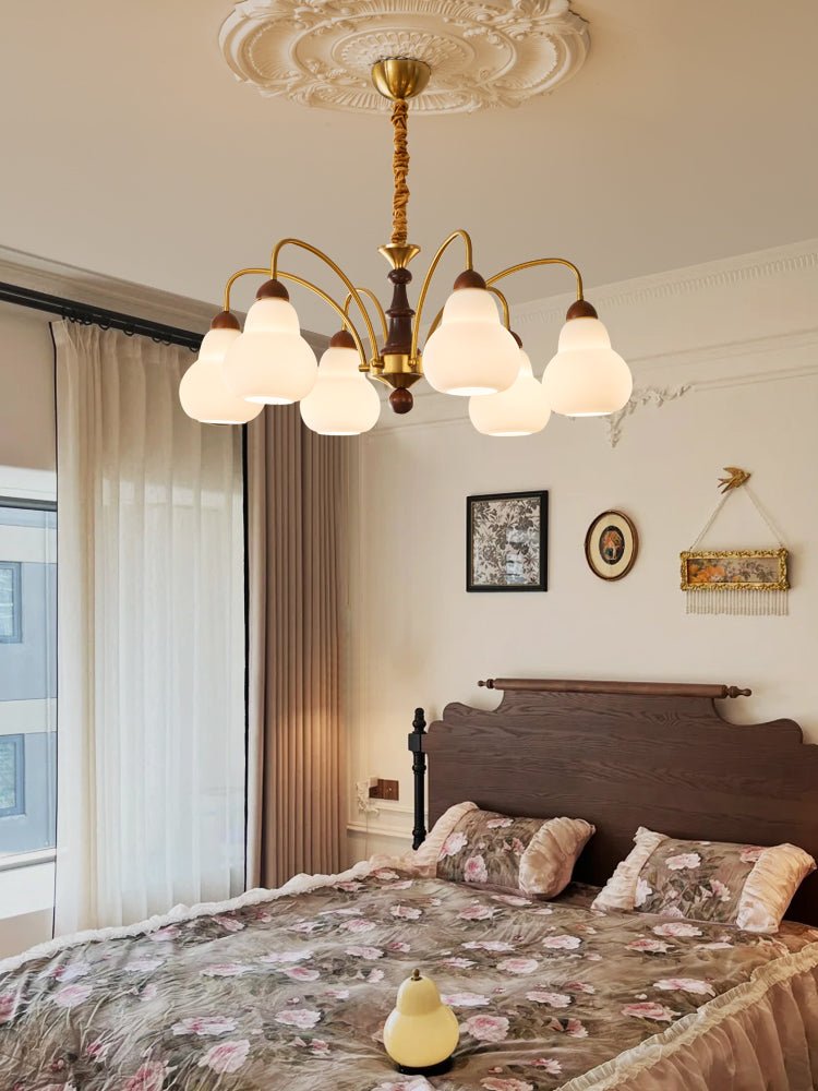 Novelle lampadario Eleganza vintage in legno