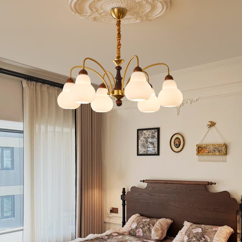 Novelle lampadario Eleganza vintage in legno