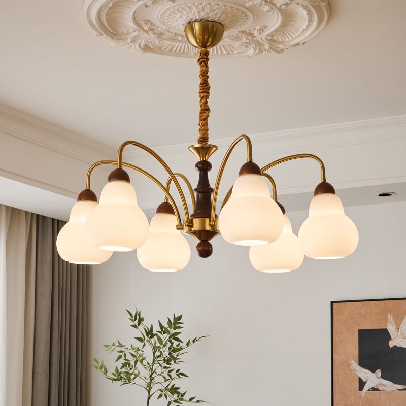 Novelle lampadario Eleganza vintage in legno