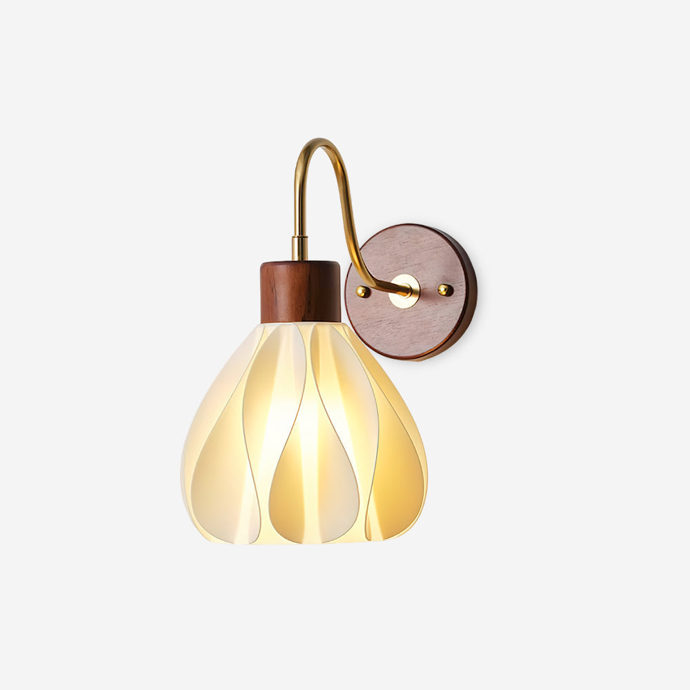 Pivona lampada da parete in vetro