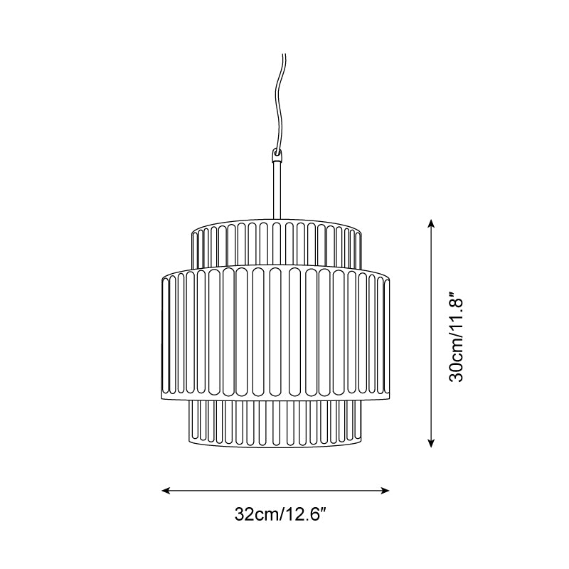 Terioriella lampada a sospensione Ribbed