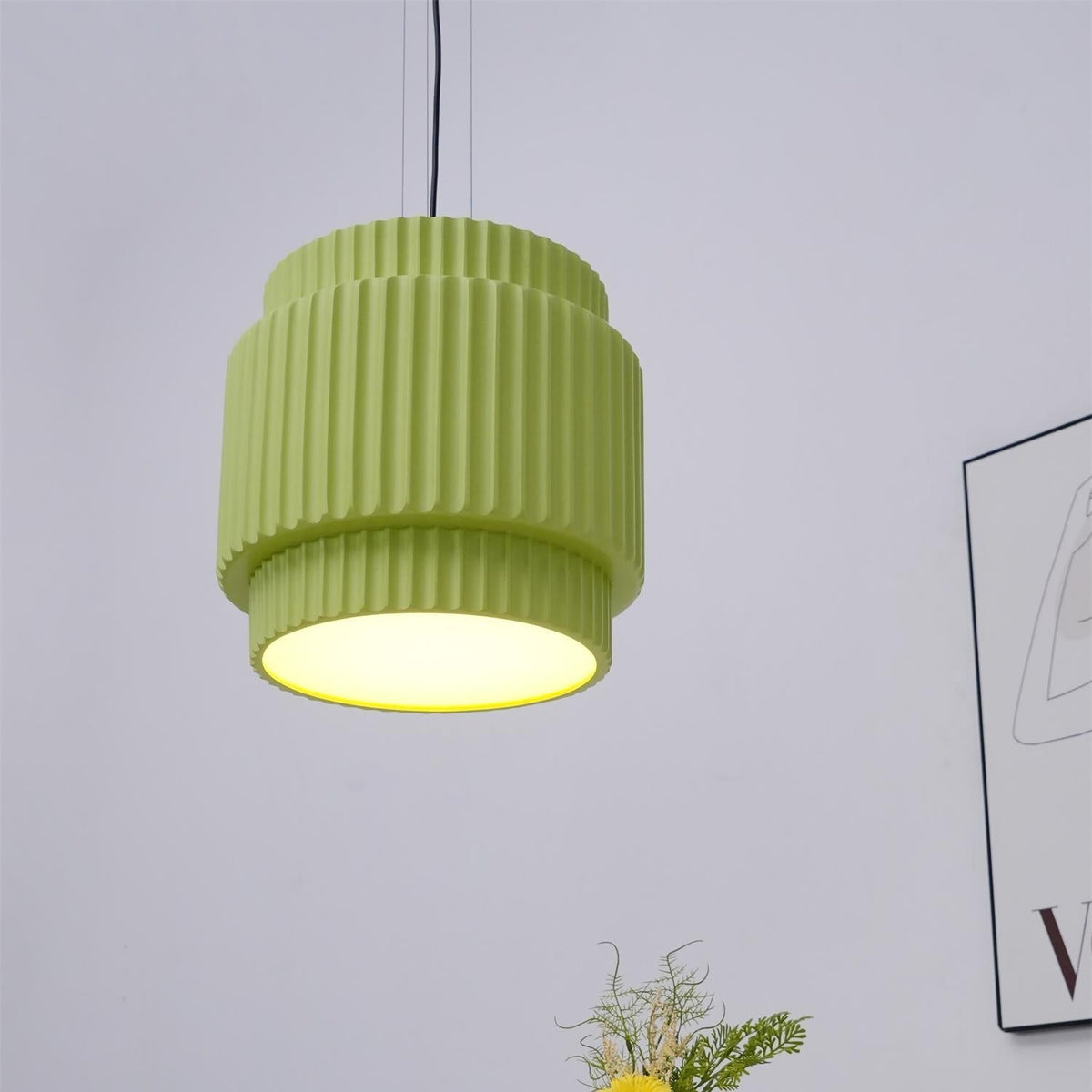 Terioriella lampada a sospensione Ribbed