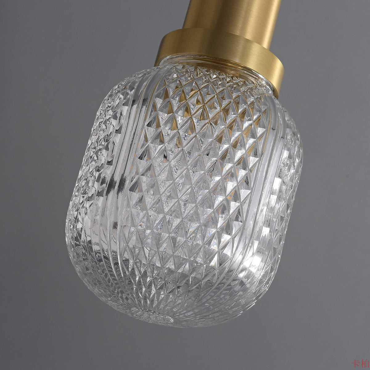 Cacarir lampada a sospensione in ottone e vetro