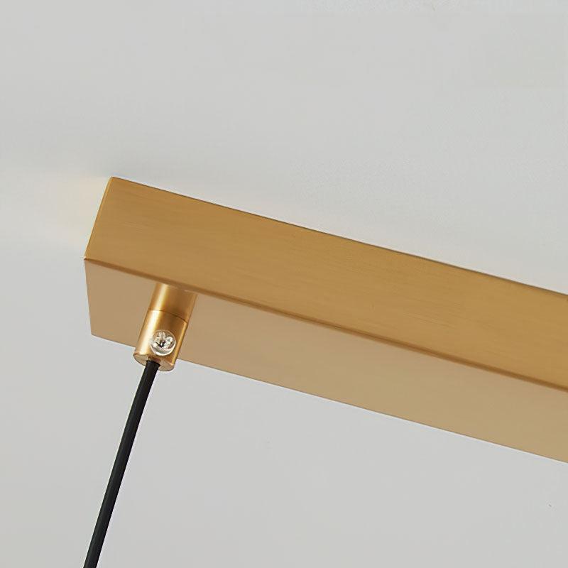 Velisira lampadario a otto lati in vetro con finitura rame