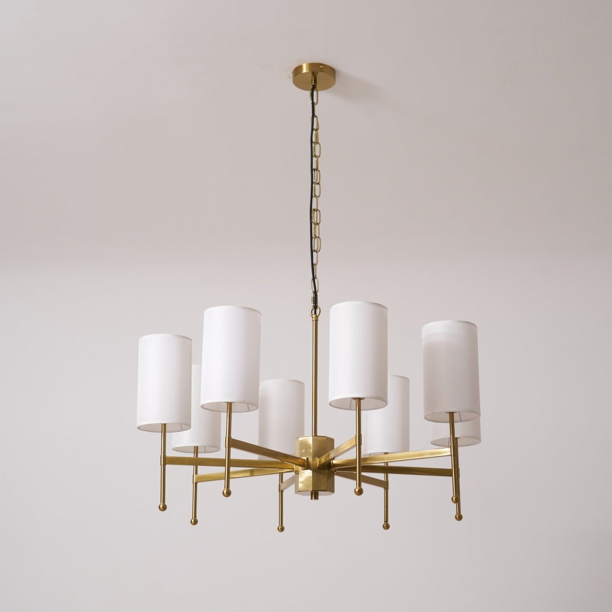 Ulcarisra lampadario in ottone e tessuto vintage Tradizionale