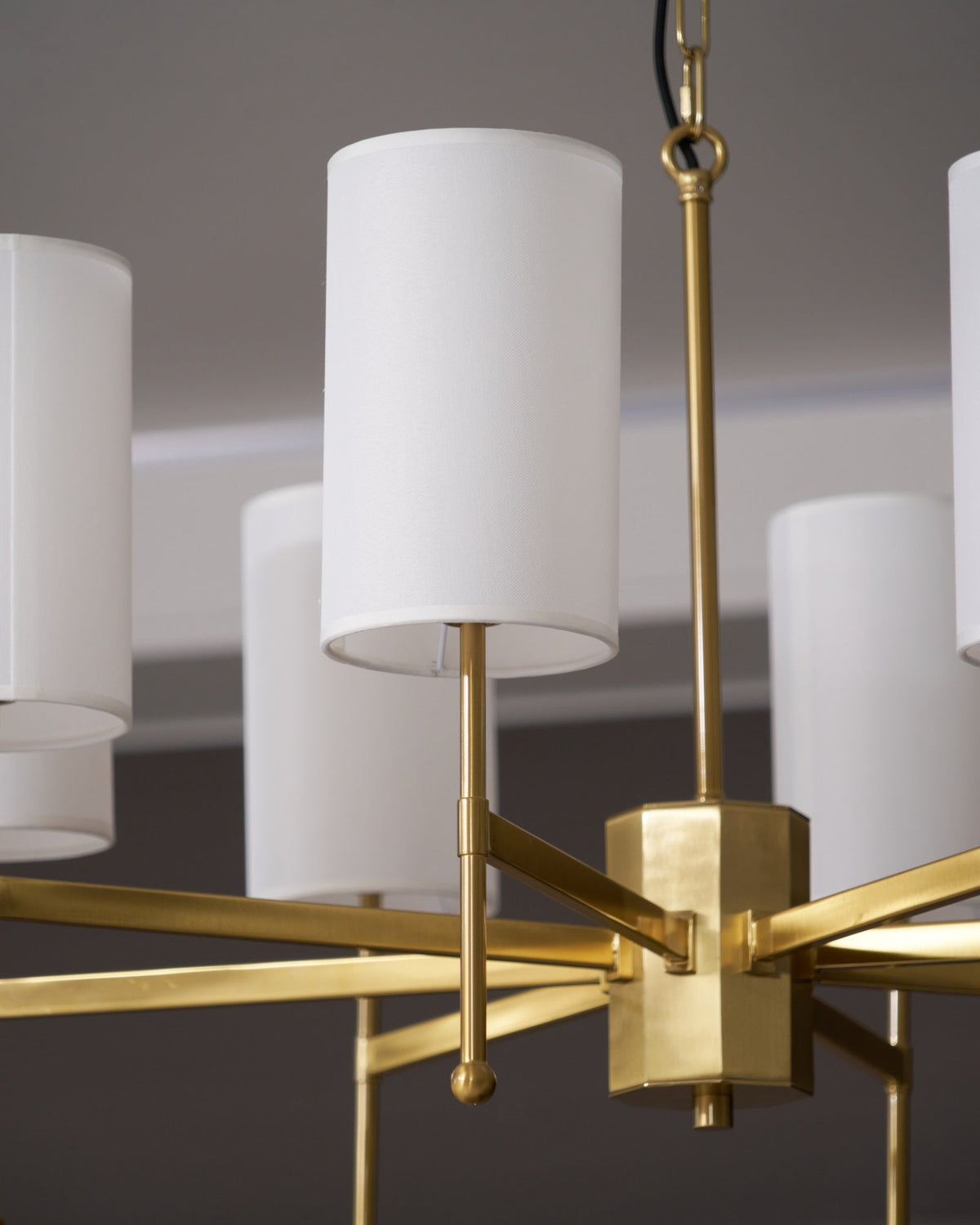 Ulcarisra lampadario in ottone e tessuto vintage Tradizionale