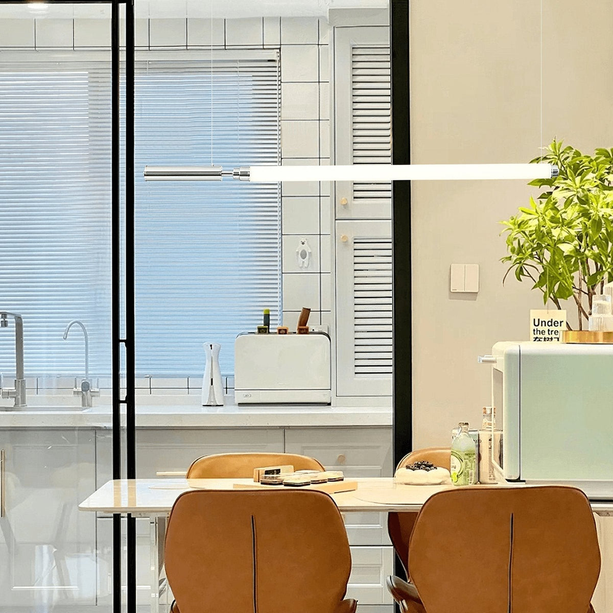 Ollaeos lampada a sospensione in vetro moderno minimalista