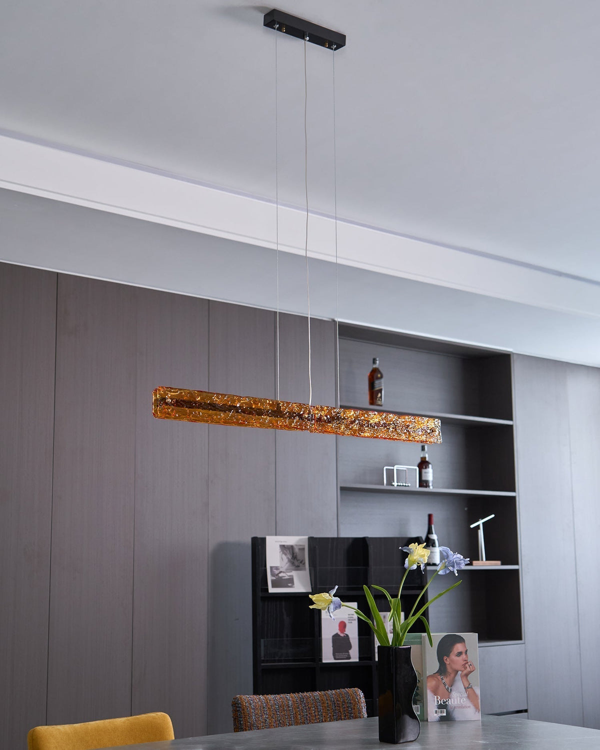 Avnorira lampada a sospensione lineare minimalista moderna in vetro