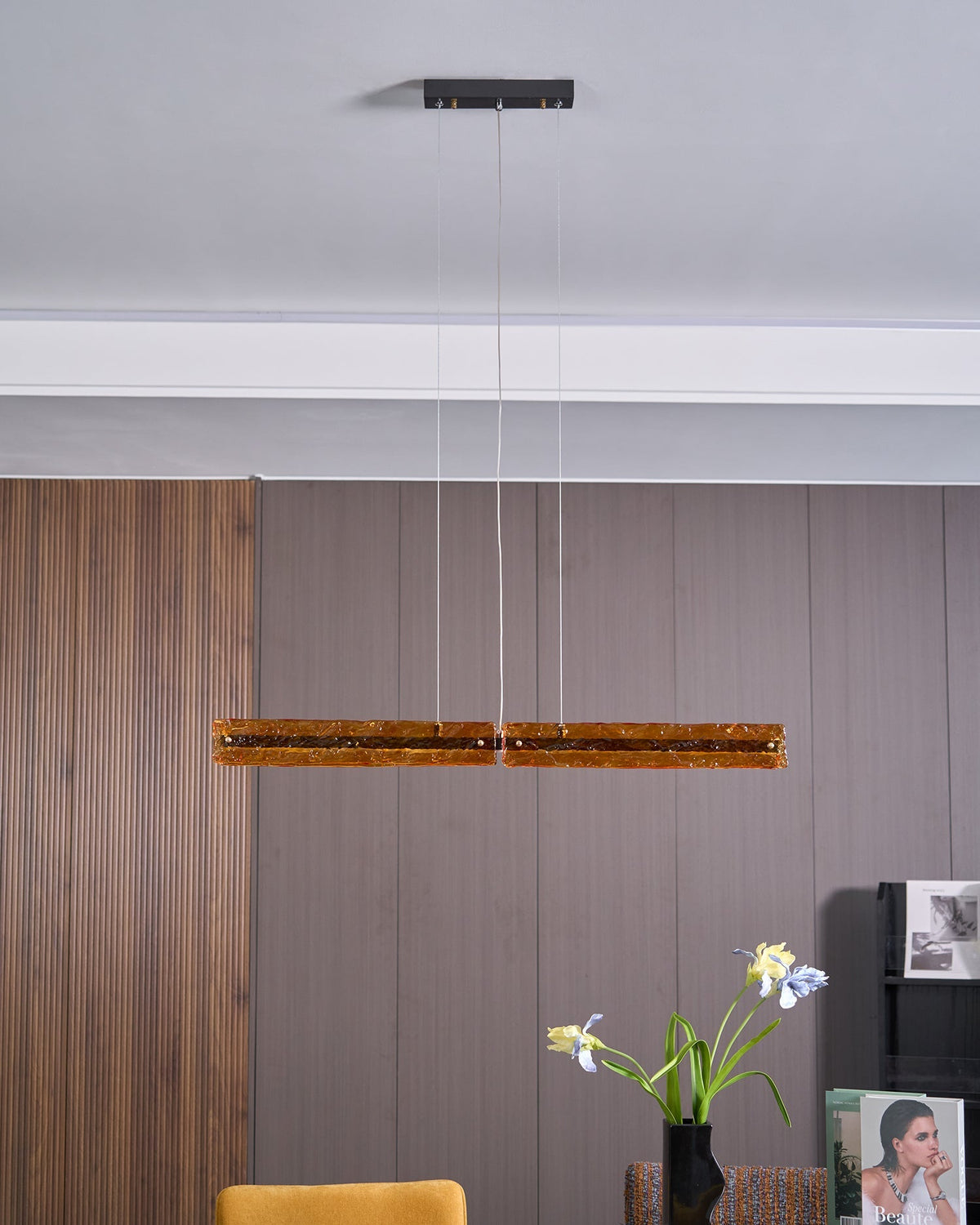 Avnorira lampada a sospensione lineare minimalista moderna in vetro