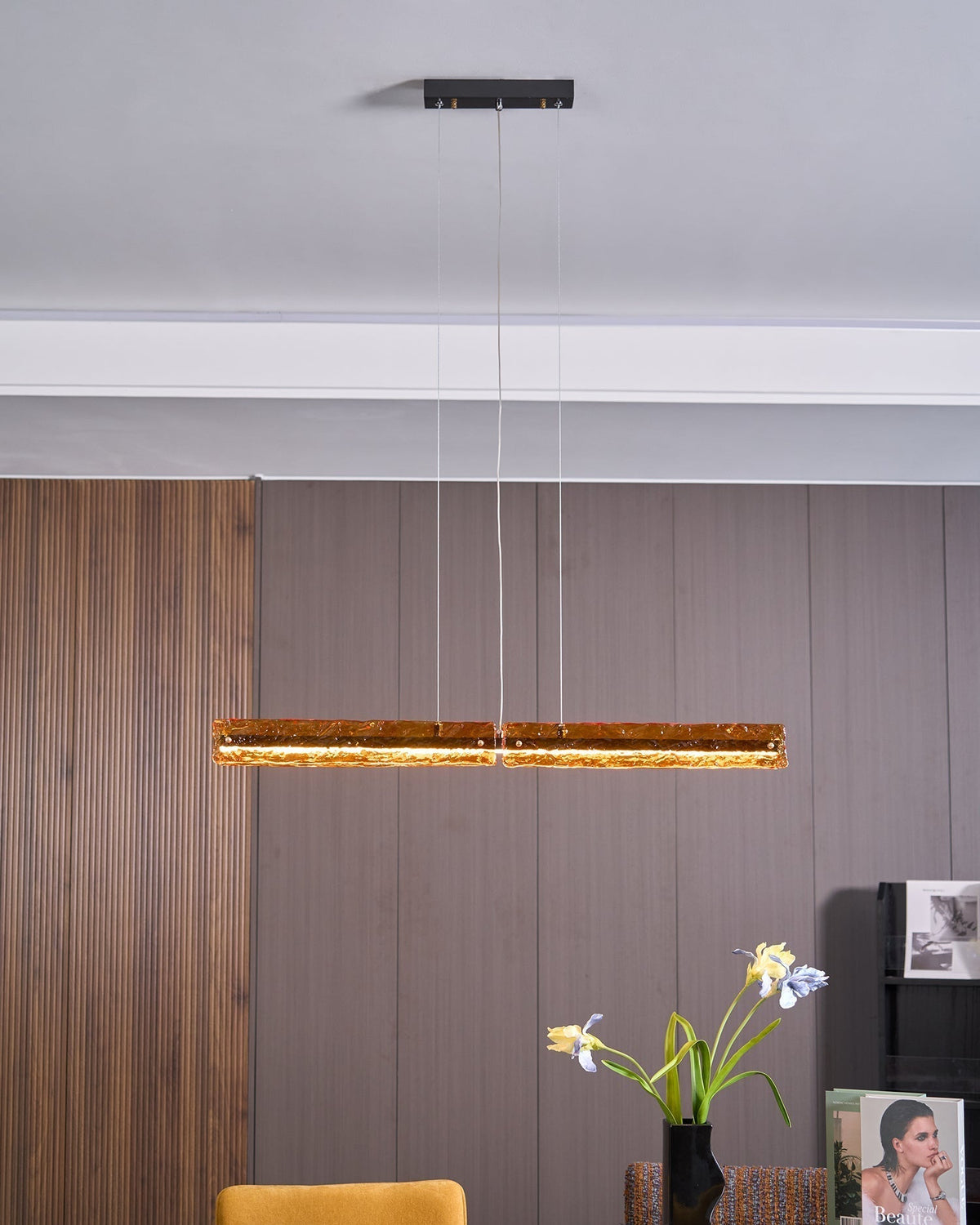 Avnorira lampada a sospensione lineare minimalista moderna in vetro