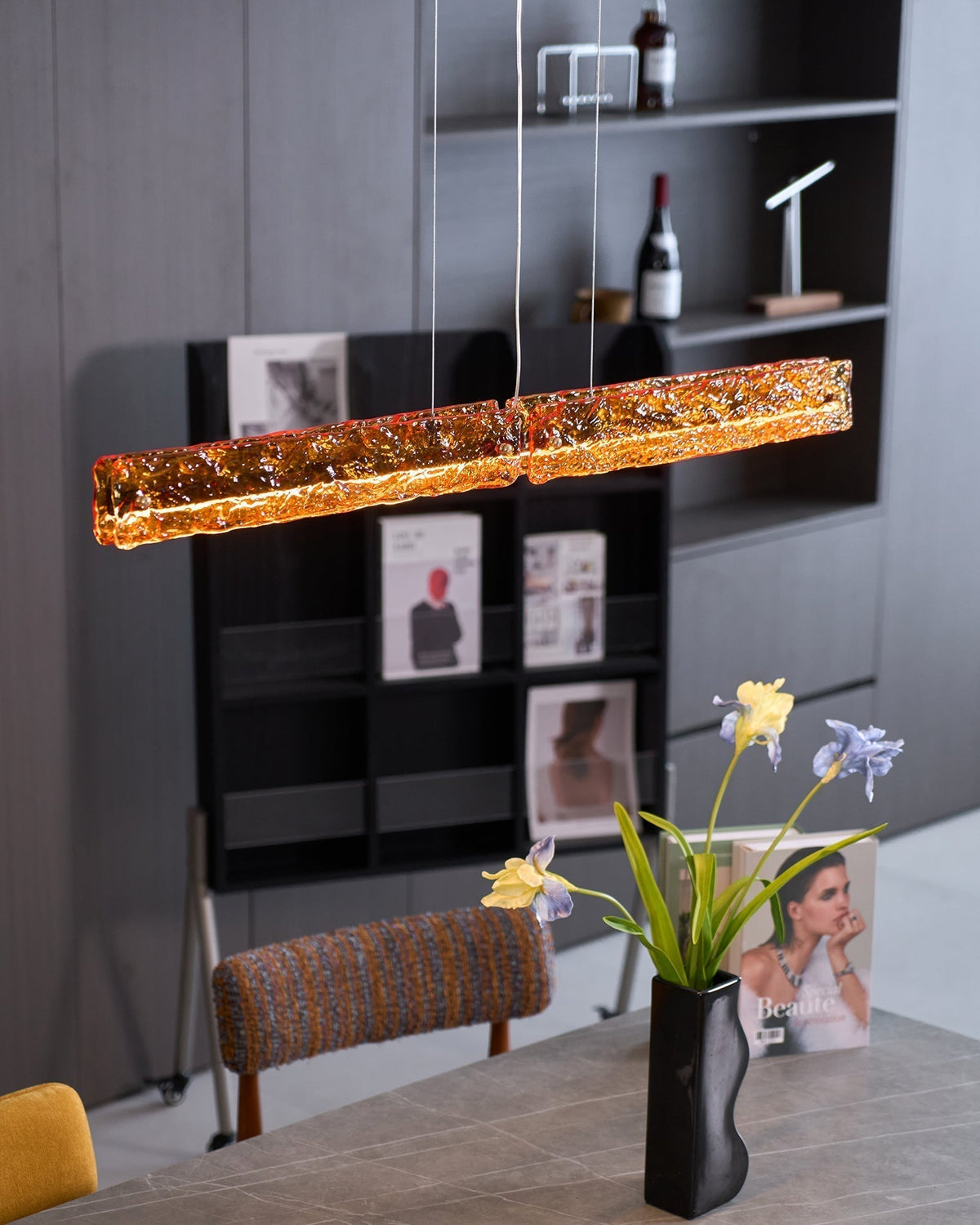 Avnorira lampada a sospensione lineare minimalista moderna in vetro