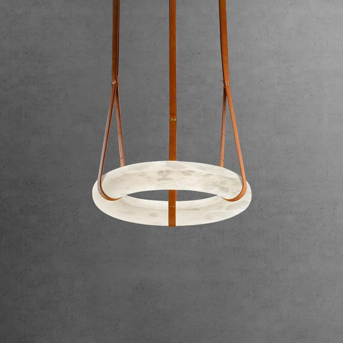 Lixor lampadario alabastro Cinghia in Pelle Versione a