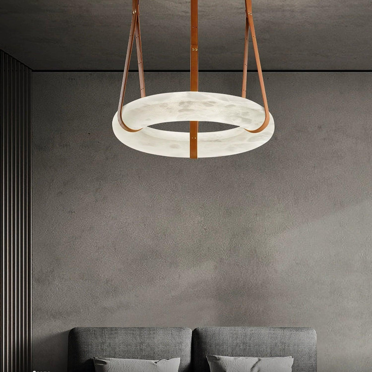 Lixor lampadario alabastro Cinghia in Pelle Versione a