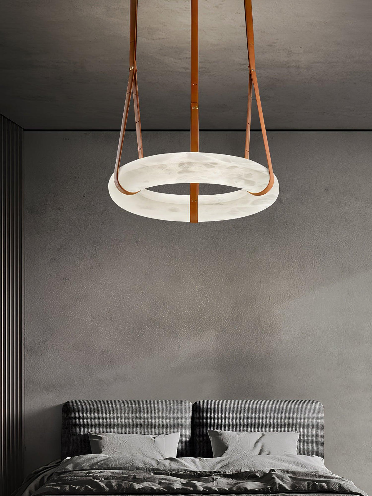 Lixor lampadario alabastro Cinghia in Pelle Versione a