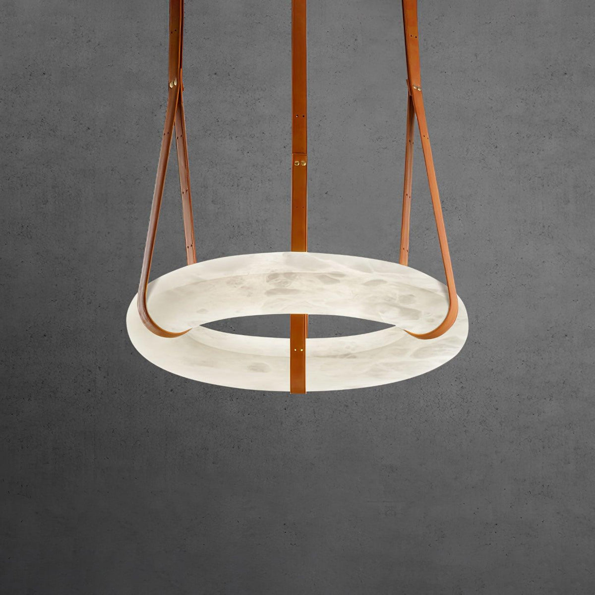 Lixor lampadario alabastro Cinghia in Pelle Versione a