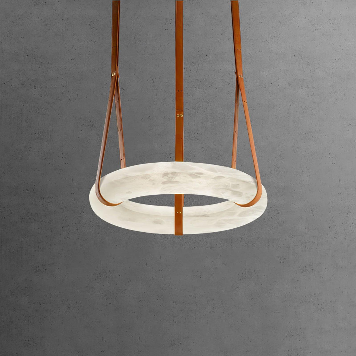 Lixor lampadario alabastro Cinghia in Pelle Versione a