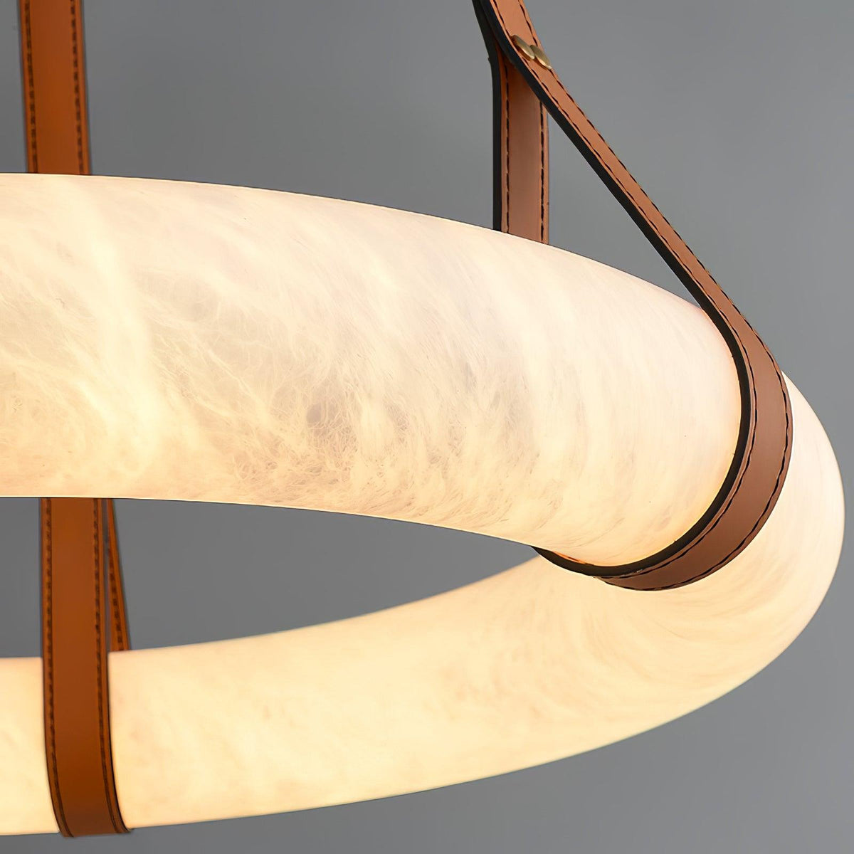 Lixor lampadario alabastro Cinghia in Pelle Versione a