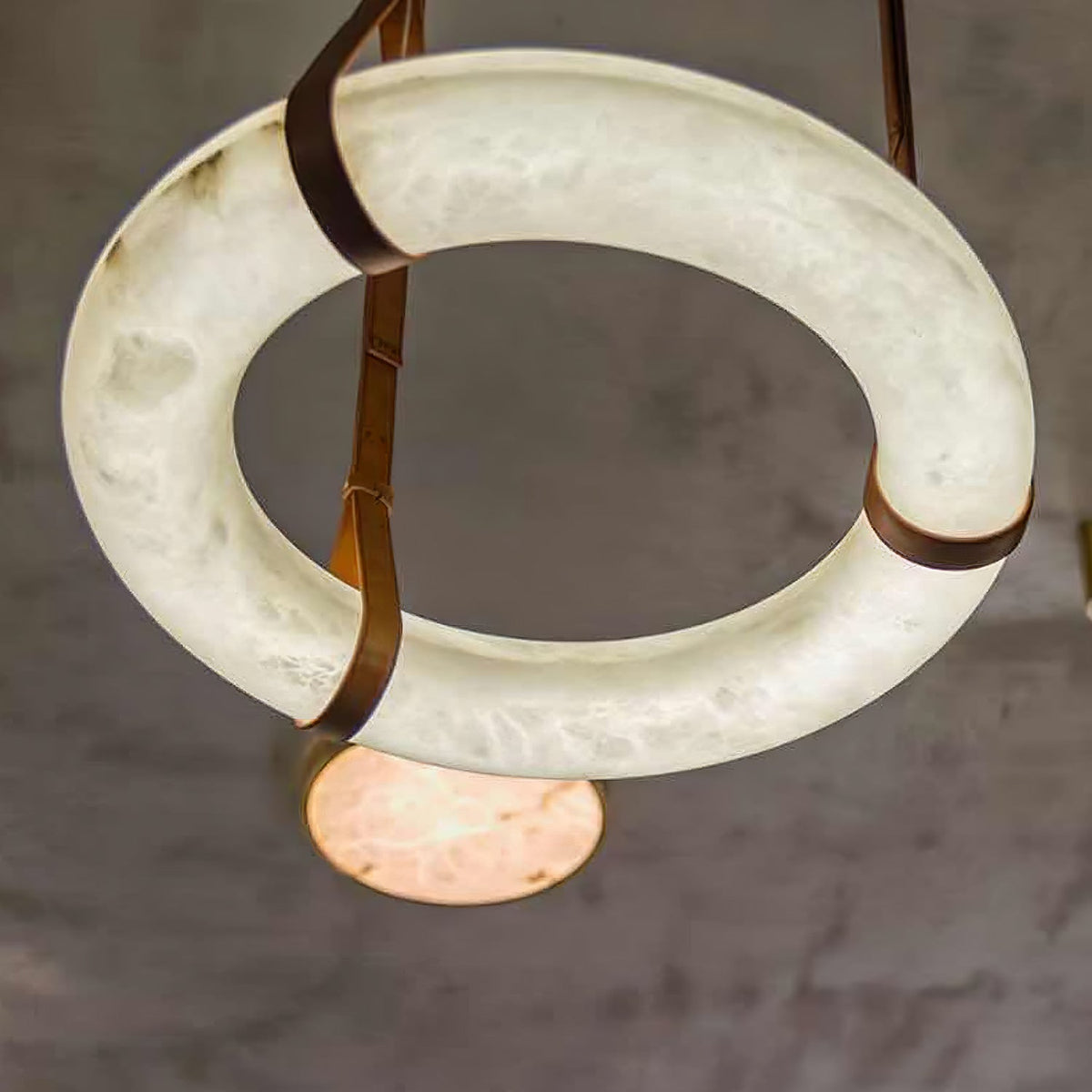 Lixor lampadario alabastro Cinghia in Pelle Versione a