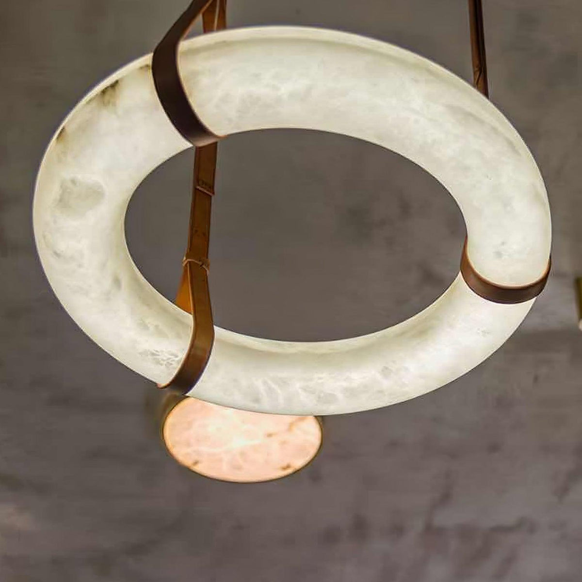 Lixor lampadario alabastro Cinghia in Pelle Versione a