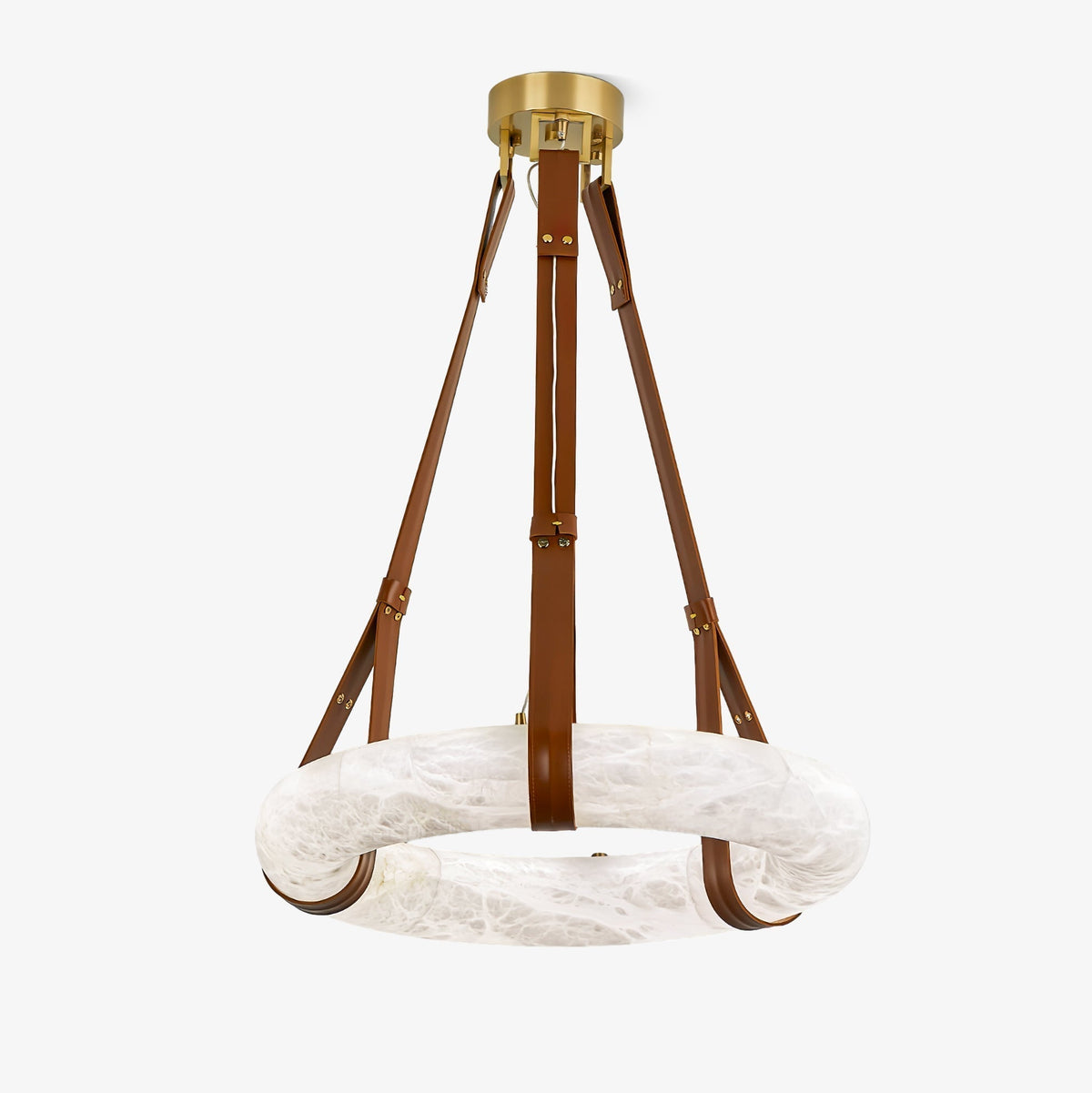Lixor lampadario alabastro Cinghia in Pelle Versione a