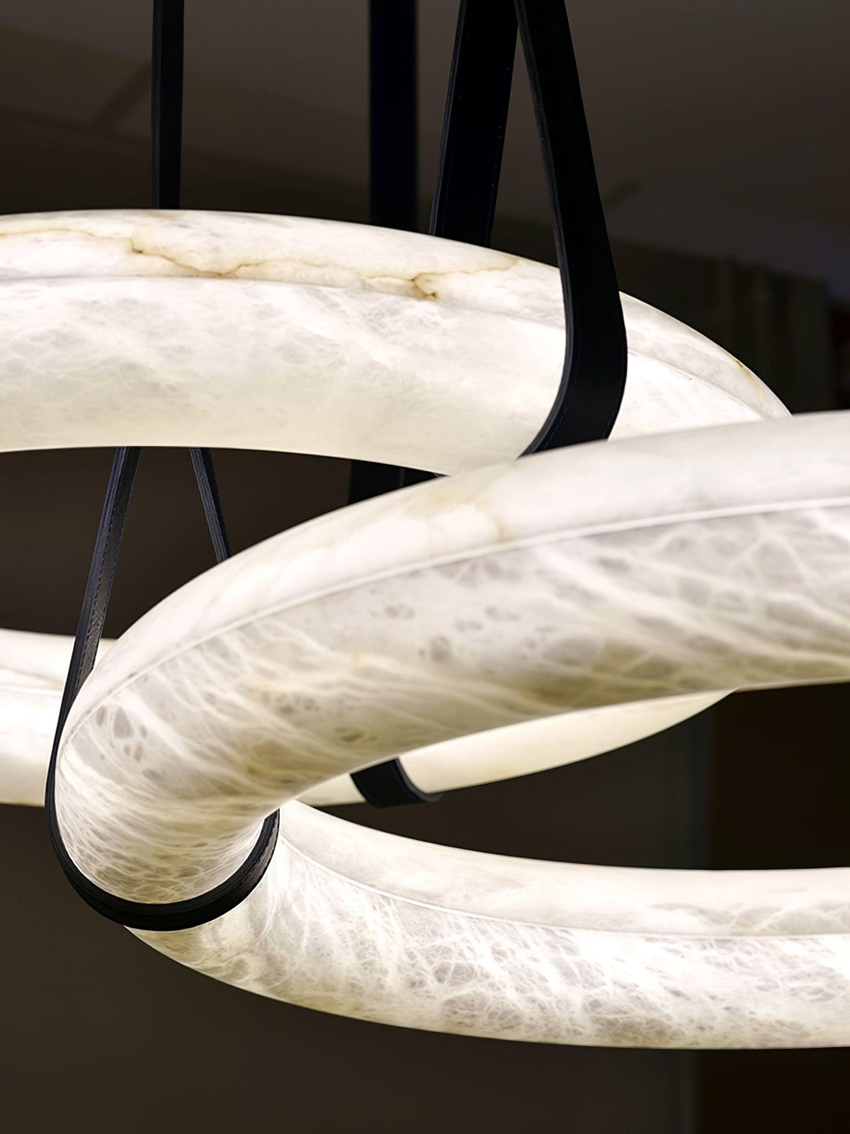 Lixor lampadario alabastro Cinghia in Pelle Versione a