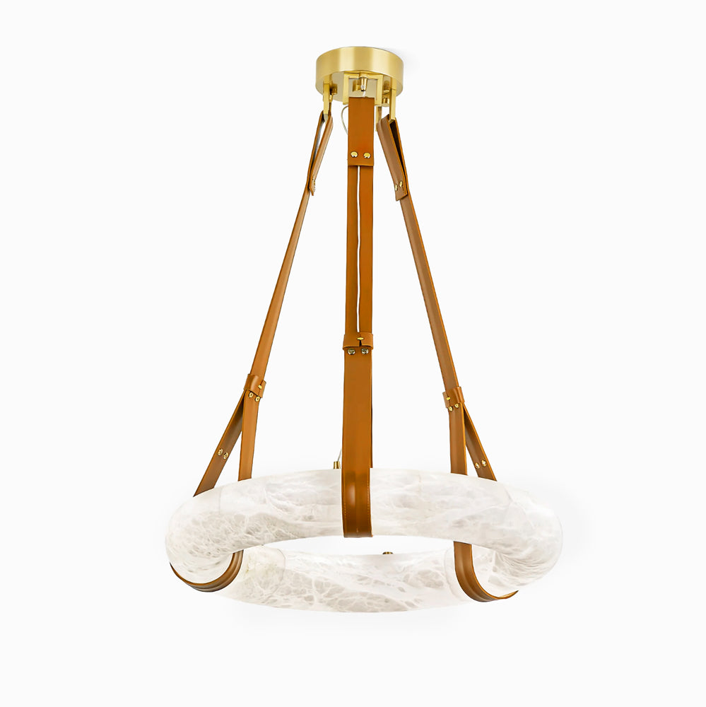 Lixor lampadario alabastro Cinghia in Pelle Versione a