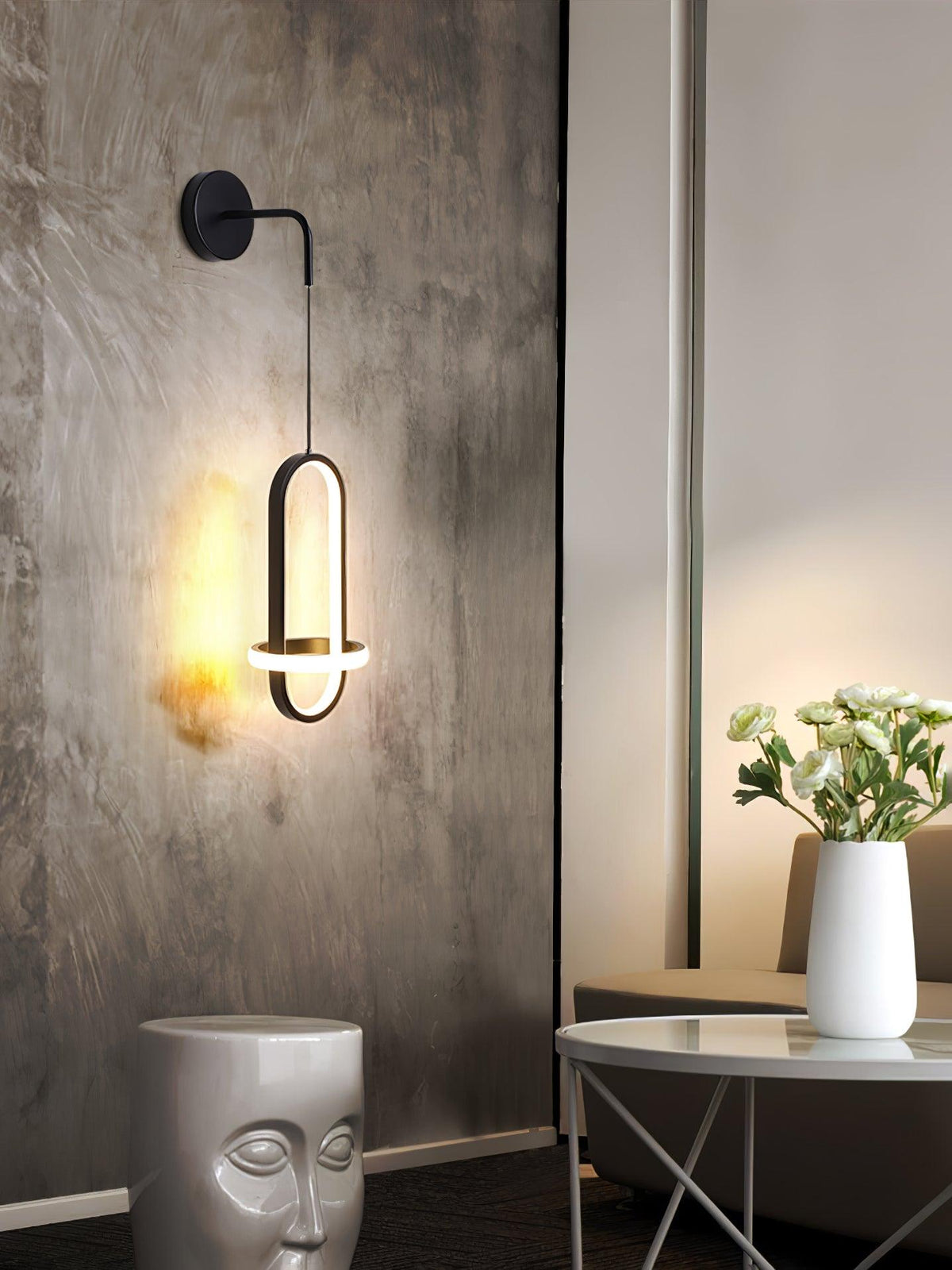 Vivianne lampada da parete moderna minimalista ovale in ottone