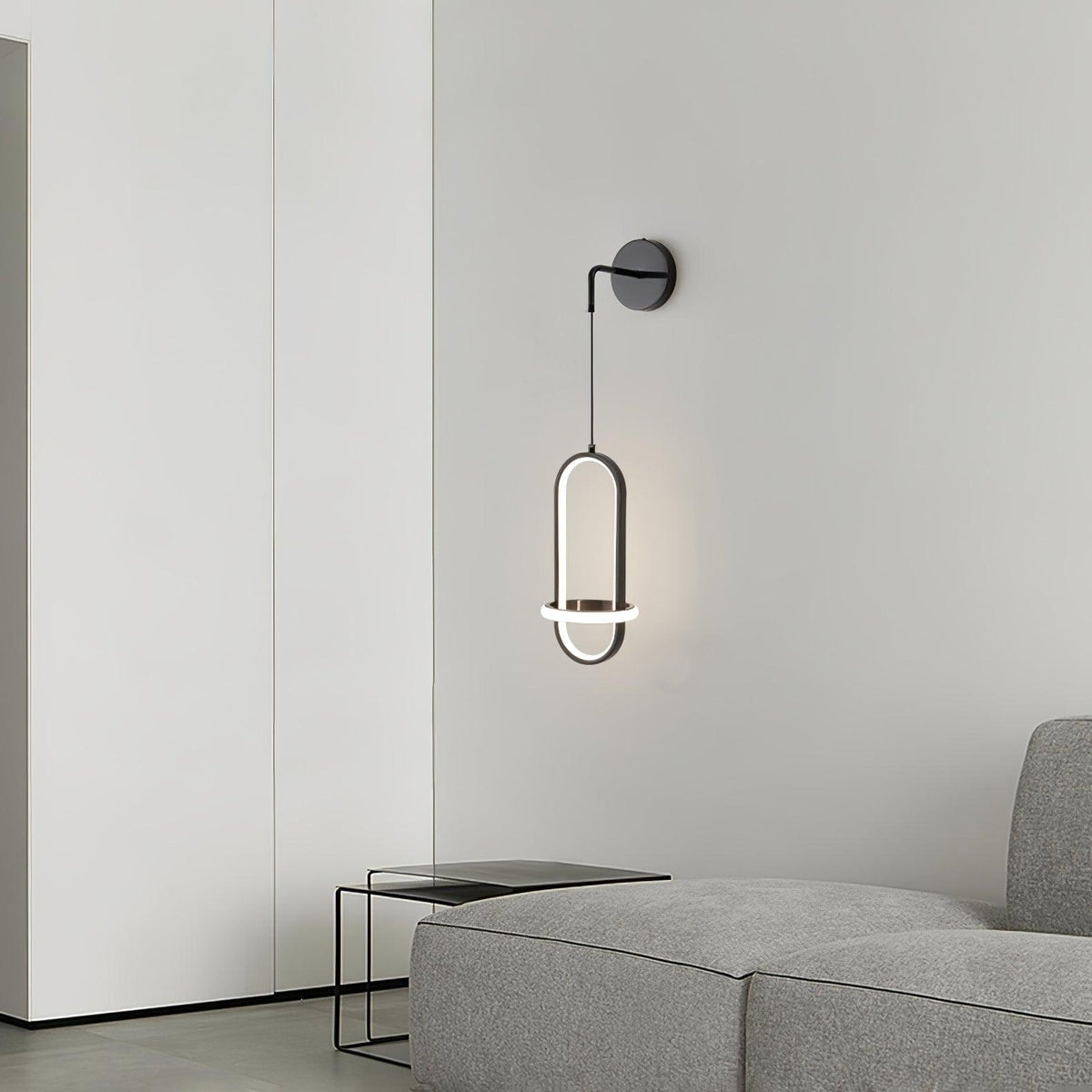 Vivianne lampada da parete moderna minimalista ovale in ottone