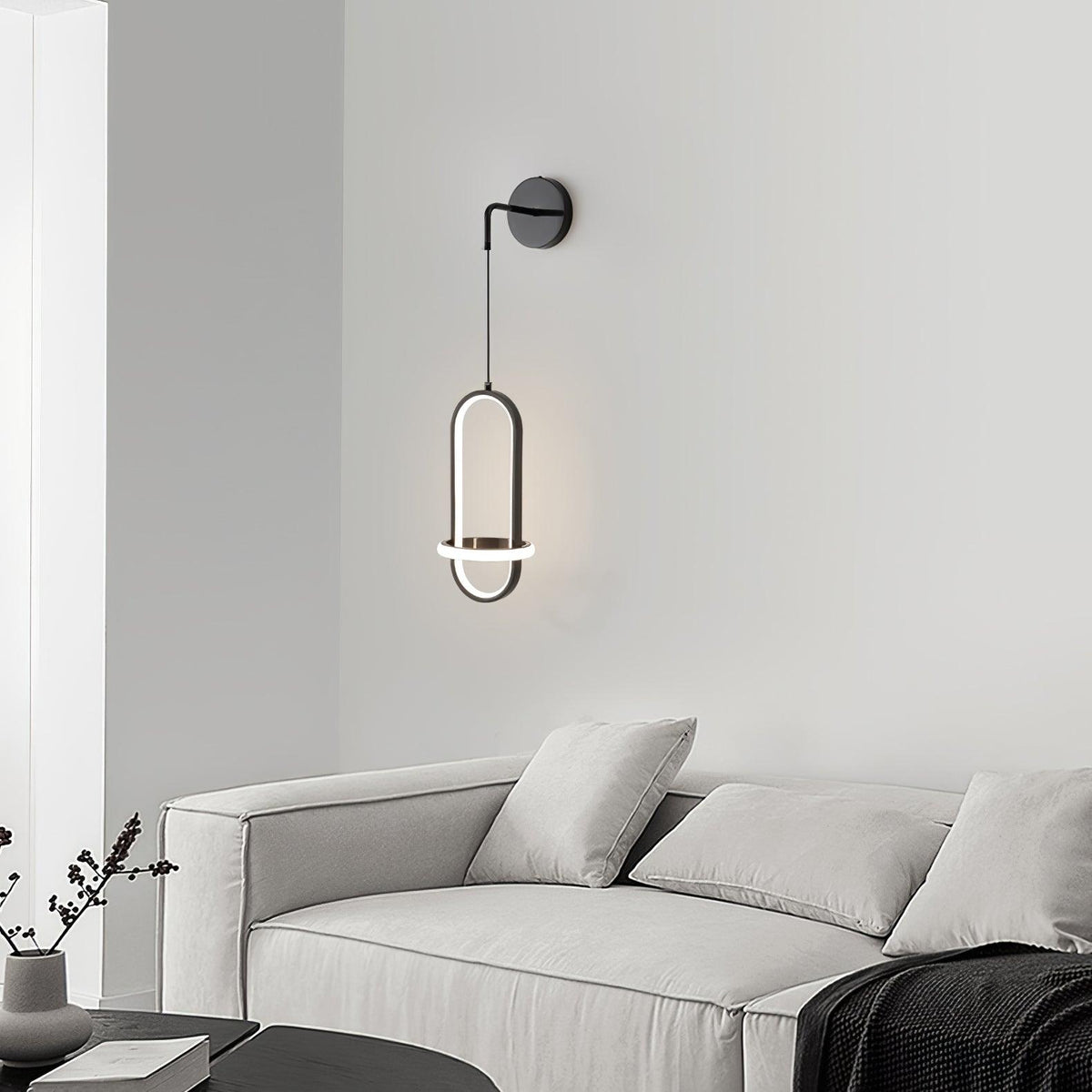 Vivianne lampada da parete moderna minimalista ovale in ottone
