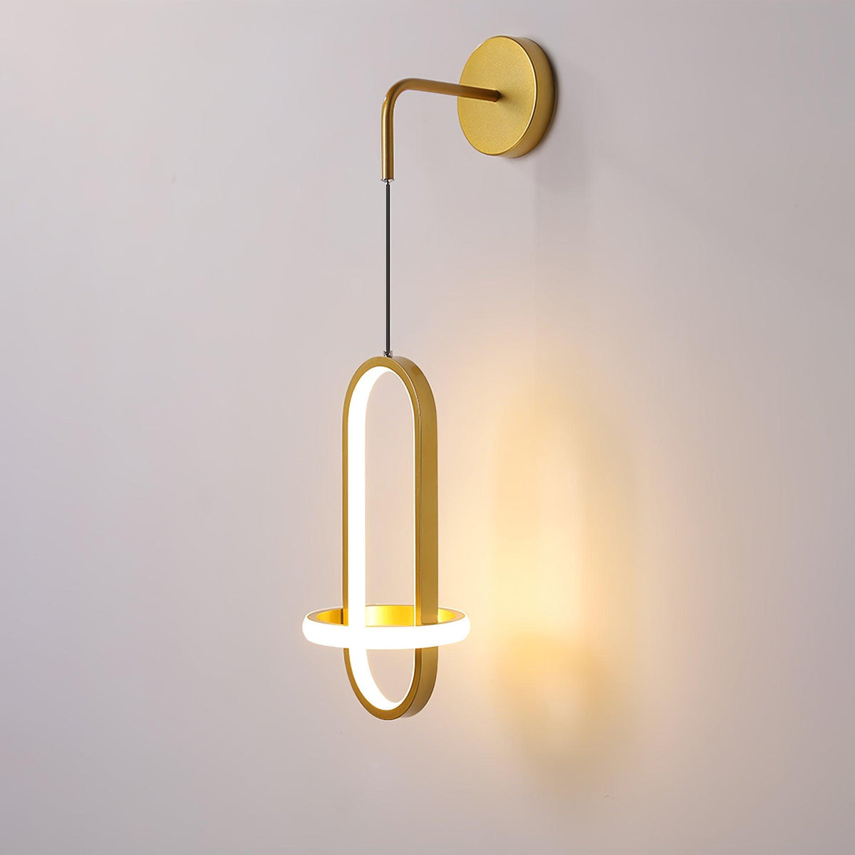 Vivianne lampada da parete moderna minimalista ovale in ottone