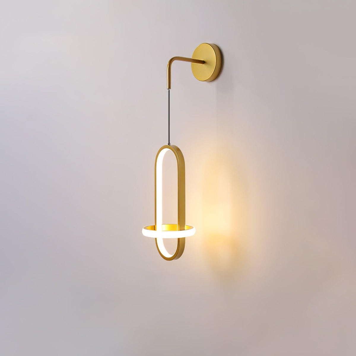 Vivianne lampada da parete moderna minimalista ovale in ottone
