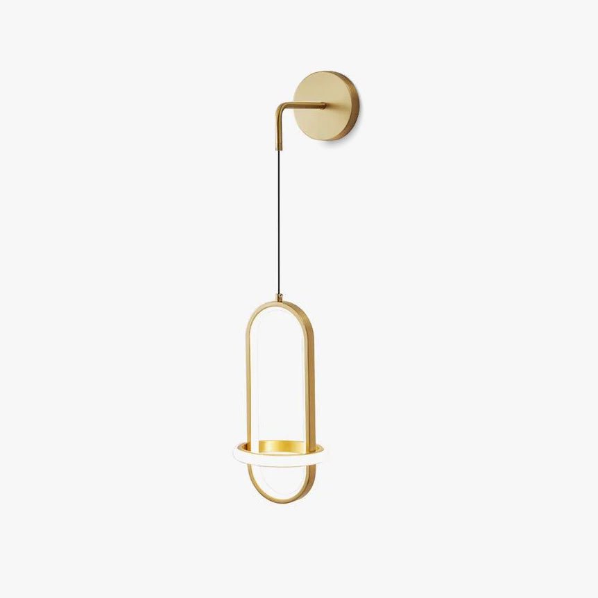 Vivianne lampada da parete moderna minimalista ovale in ottone