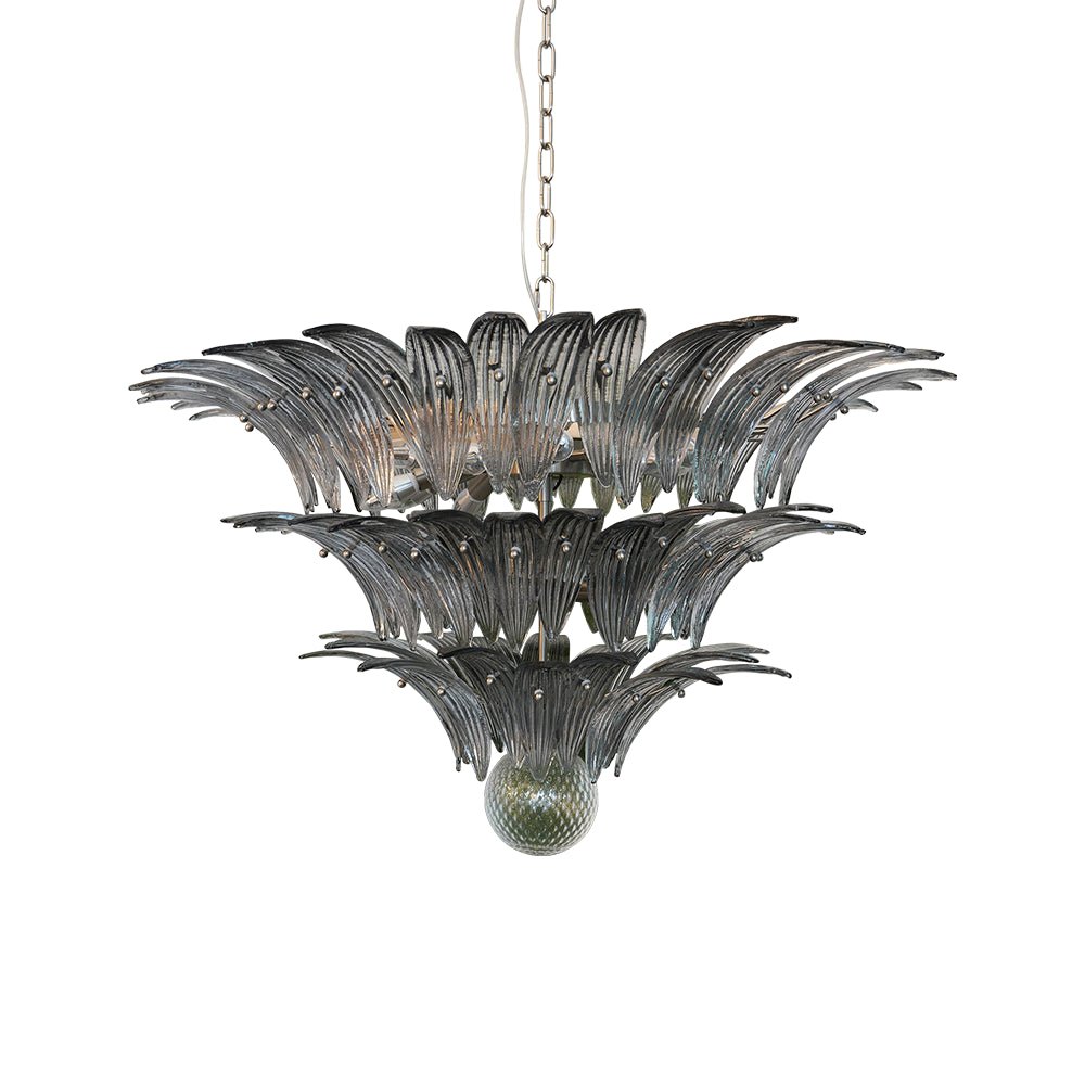 Eirivelle lampadario vetro Murano foglia di Palma a Livelli