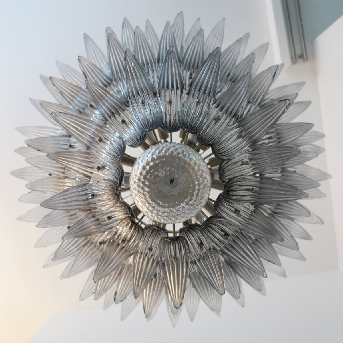 Eirivelle lampadario vetro Murano foglia di Palma a Livelli