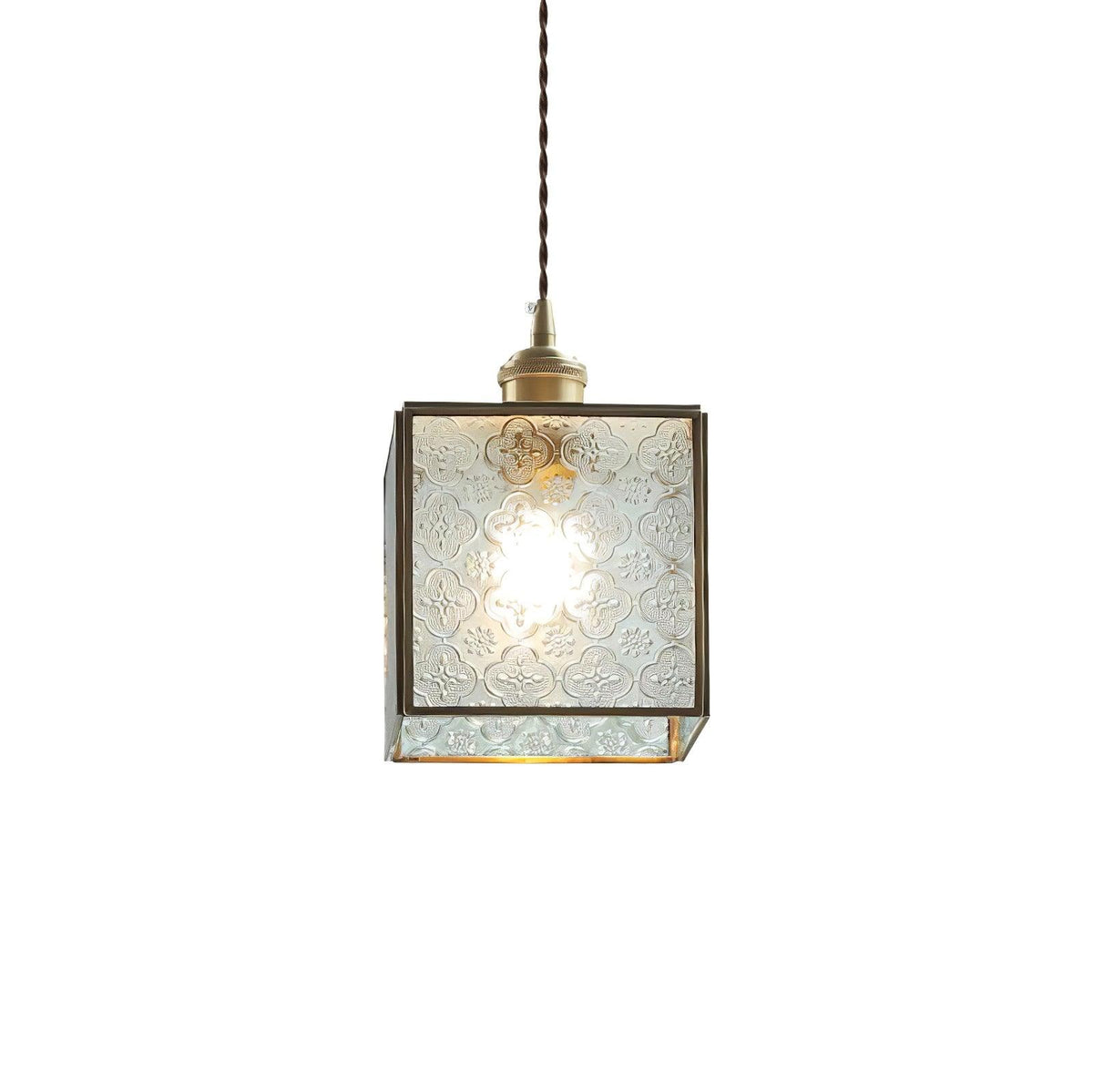Arvane lampada a sospensione elegante in ottone e vetro